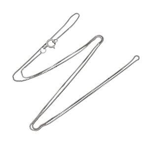 Estate Sterling Silver 925 0.7mm Box Chain Necklace 18"